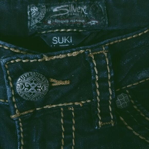 Silver Jeans Women 26 x 29 Suki Super Skinny Super Stretch Blue Denim Pants - Picture 5 of 9